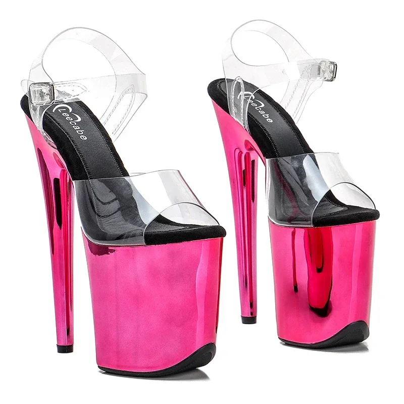 Leecabe PVC Uppre New color high heel sandals 20cm /8inch sexy model show shoes and pole dancing shoes
