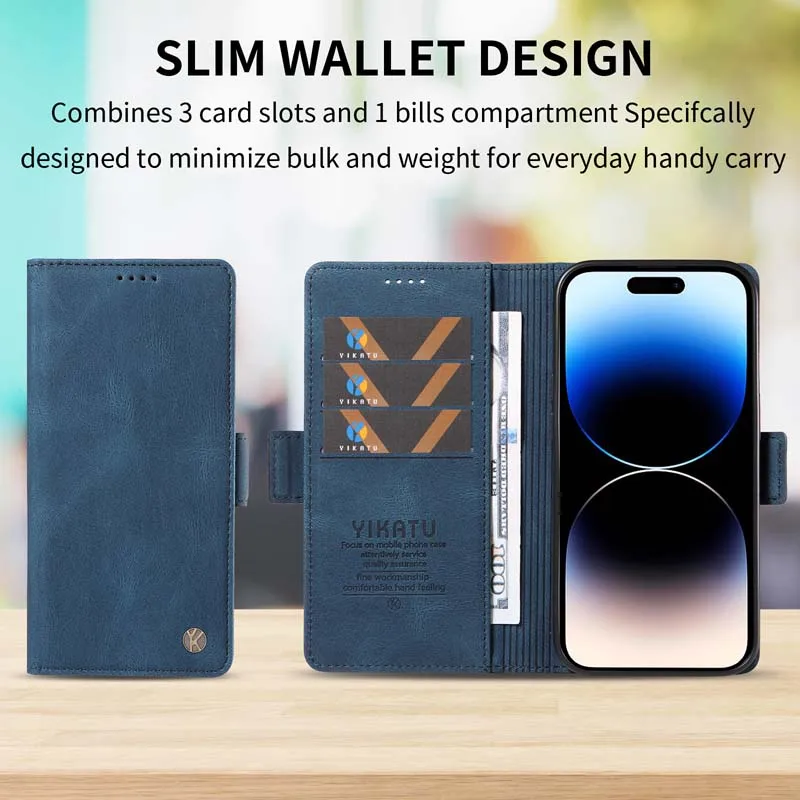 Luxury Flip Wallet Leather Card Holder Phone Case Cover