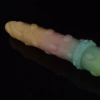 LUUK 16.5 inch Long Double Head Dildo Colorful Lesbian Silicone Anal Plug Sex Toys For Women Vagin G-Spot Stimulate Massage 6