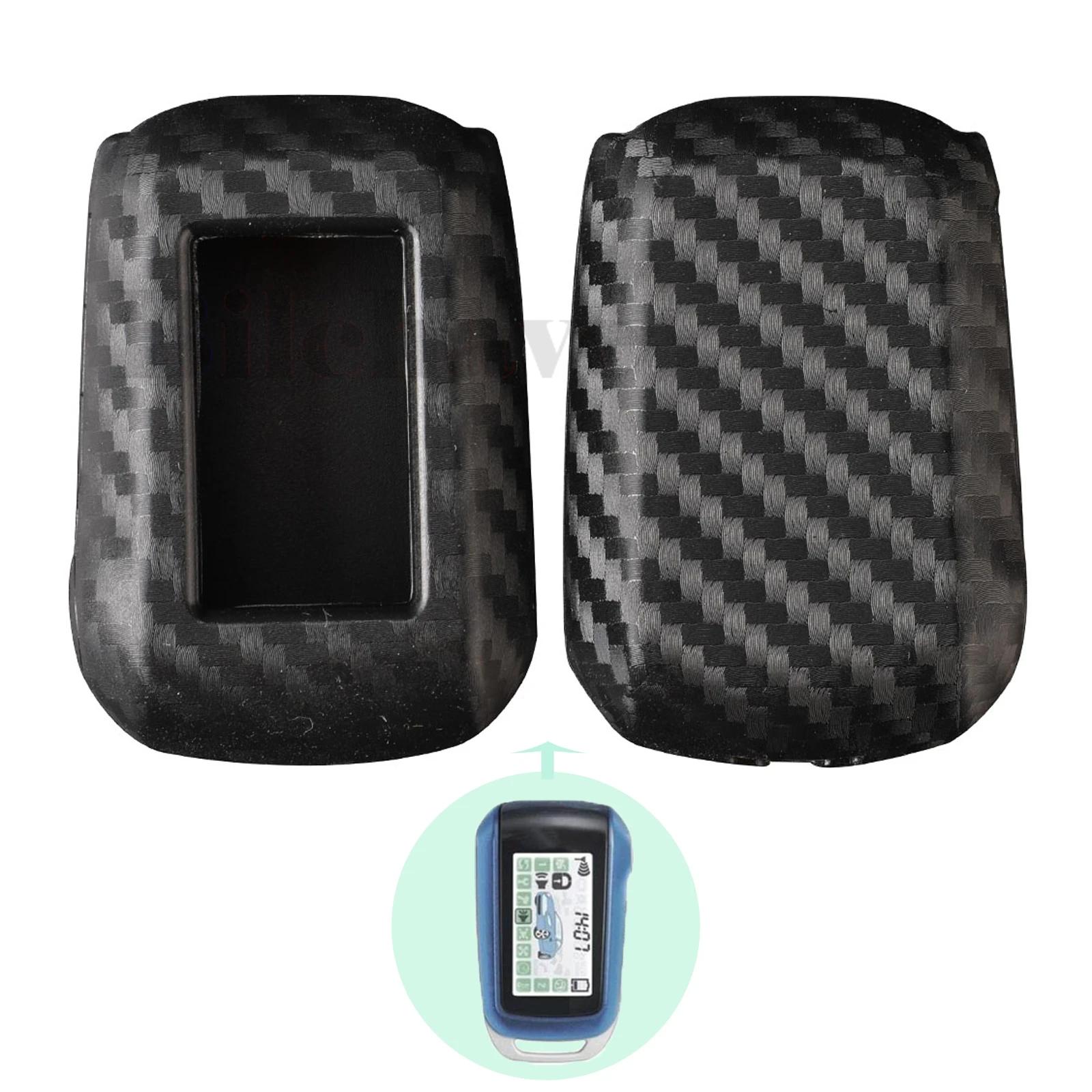 Силиконовый чехол для ключа с дистанционным управлением из углеродного волокна jingyuqin, брелок для российского Starline A92, A94, V62, A62, A64, Tamarack, двухсторонняя Автомобильная сигнализация с ЖК-дисплеем Силиконовый чехол для ключа с дистанционным управлением из углеродного волокна jingyuqin, брелок для российского Starline A92, A94, V62, A62, A64, Tamarack, двухсторонняя Автомобильная сигнализация с ЖК-дисплеем