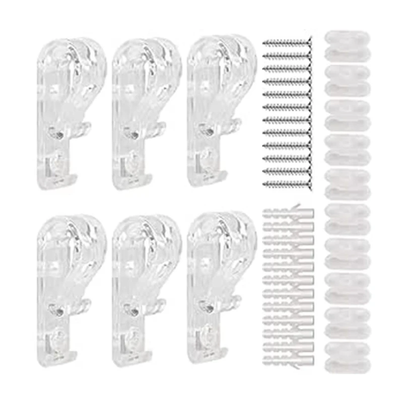 Clear Blind Cord Holder Roller Shade Safety Chain Retainer Cord Guide Fixation Hook for Blinds Beaded Chain Clip