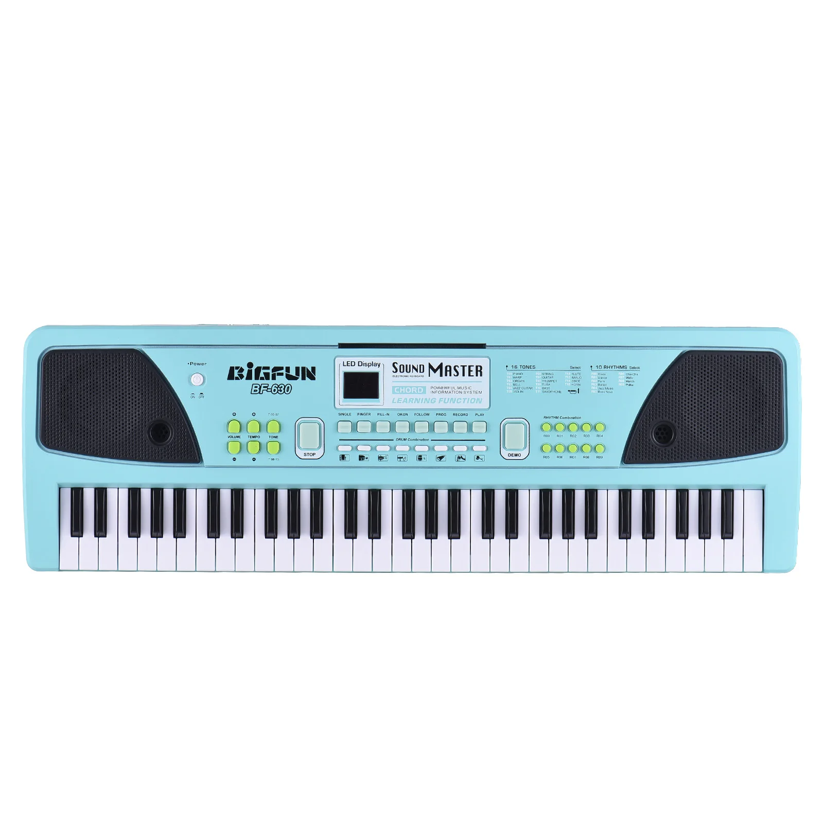 61 Key Keyboards Piano Portable Electronic Keyboard Piano 16 Tones 10 Rhythms 8Percussion 6Demos Dual Speaker Musical Instrument