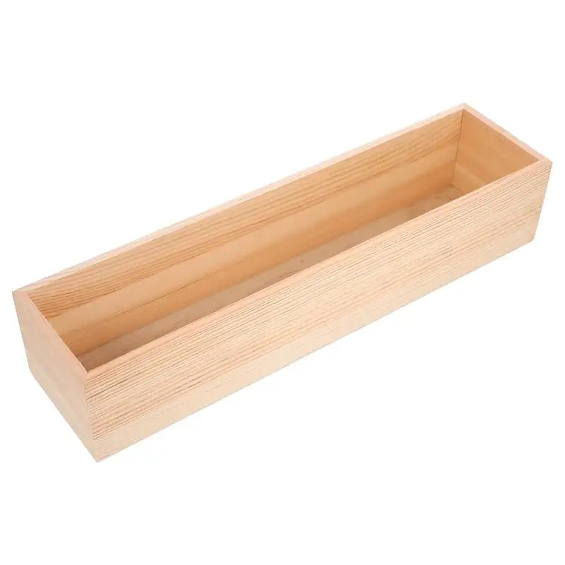 Wooden Storage Box  Without Lid Organizer Small Gift Craft Jewelry Holder Containers Sundries Storage Boxes for Home Office