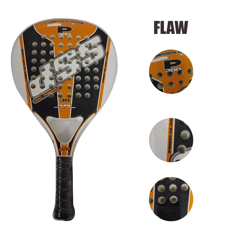 

Flaw Padel Tennis Racket Paddle Carbon Fiber Enlarge The Noodles Shock Absorption Anti-slip Handle Leather Sports Equipment