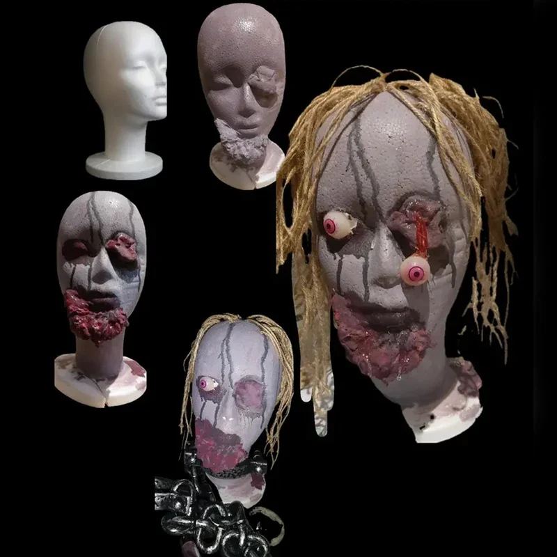 Female White Foam Mannequin Head Light Weight Manikin Head Suit For Display Wig Hat Scarves Perfect DIY Makeup Doll Head