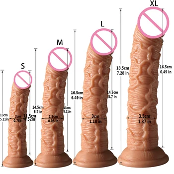 Soft Double Layer Silicone Big Dildo Realistic Fake Long Dick Penis Butt Plug Adult Sex Toys For Woman Men Vagina Anal Massage 5