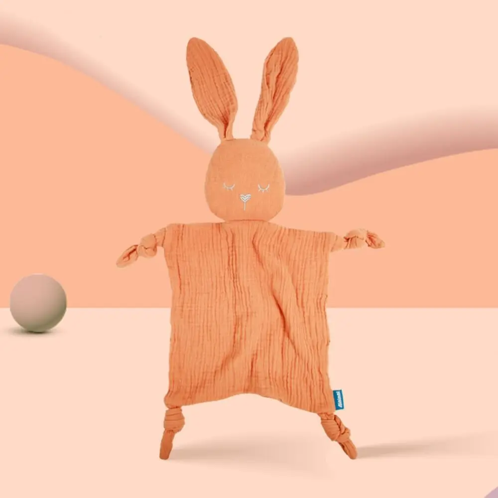 Soft Baby Cotton Gauze Blanket Cartoon Sensory Toy Comforter Saliva Scarf Rabbit Ears Cute Doll Soothe Appease Towel Infant Use