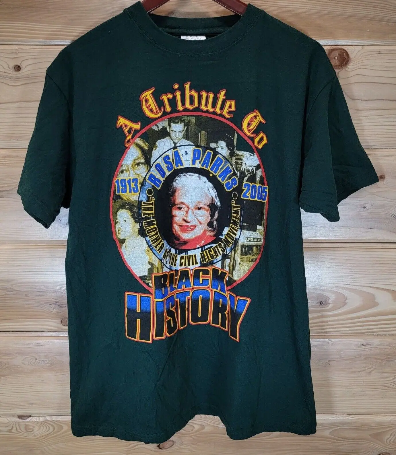 Maglietta Vintage Rosa Parks Taglia Double Sided Large Black History Mese Maniche Lunghe O Corte