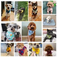 Fashion Dog Triangle Bandanas Animal Pattern Pet Triangle Scarf Adjustable Soft Bibs For Small Medium Large Dog Pet Accessories 2