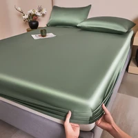 Drap-housse en soie de mûrier, couvre-lit en soie naturelle, Queen, King Size, taille personnalisée, luxe, haut de gamme 5