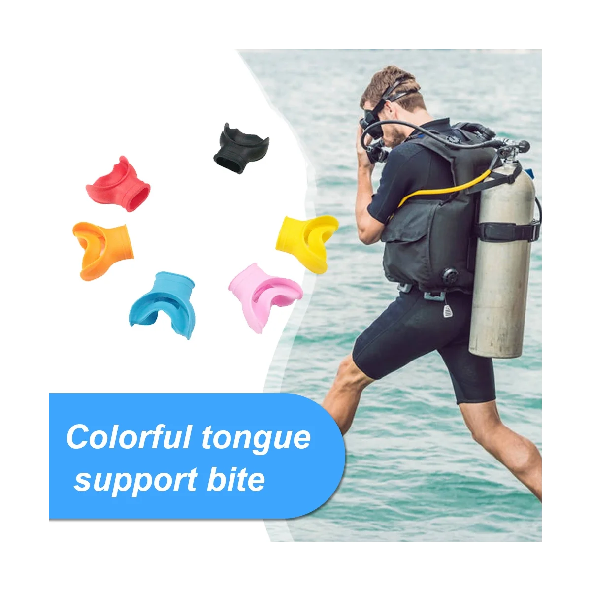 Scuba Diving Second Stage Silicone Mouthpieces Snorkel Regulator Colorful Underwater Breathing Accessories Pink
