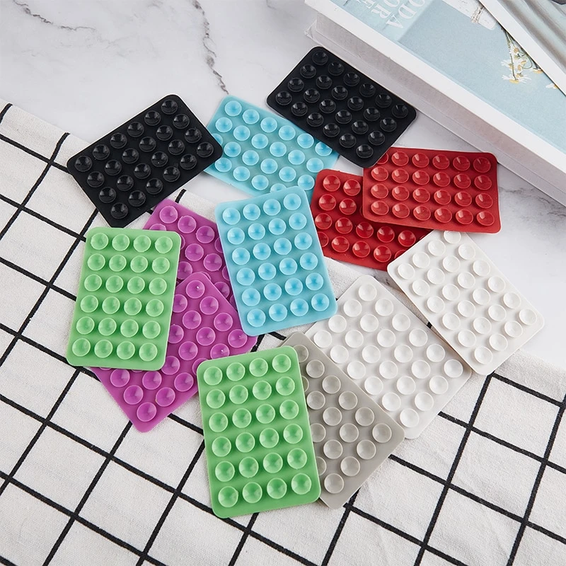 1PC Double Side Silicone Suction Pad For Mobile Phone Fixture Suction