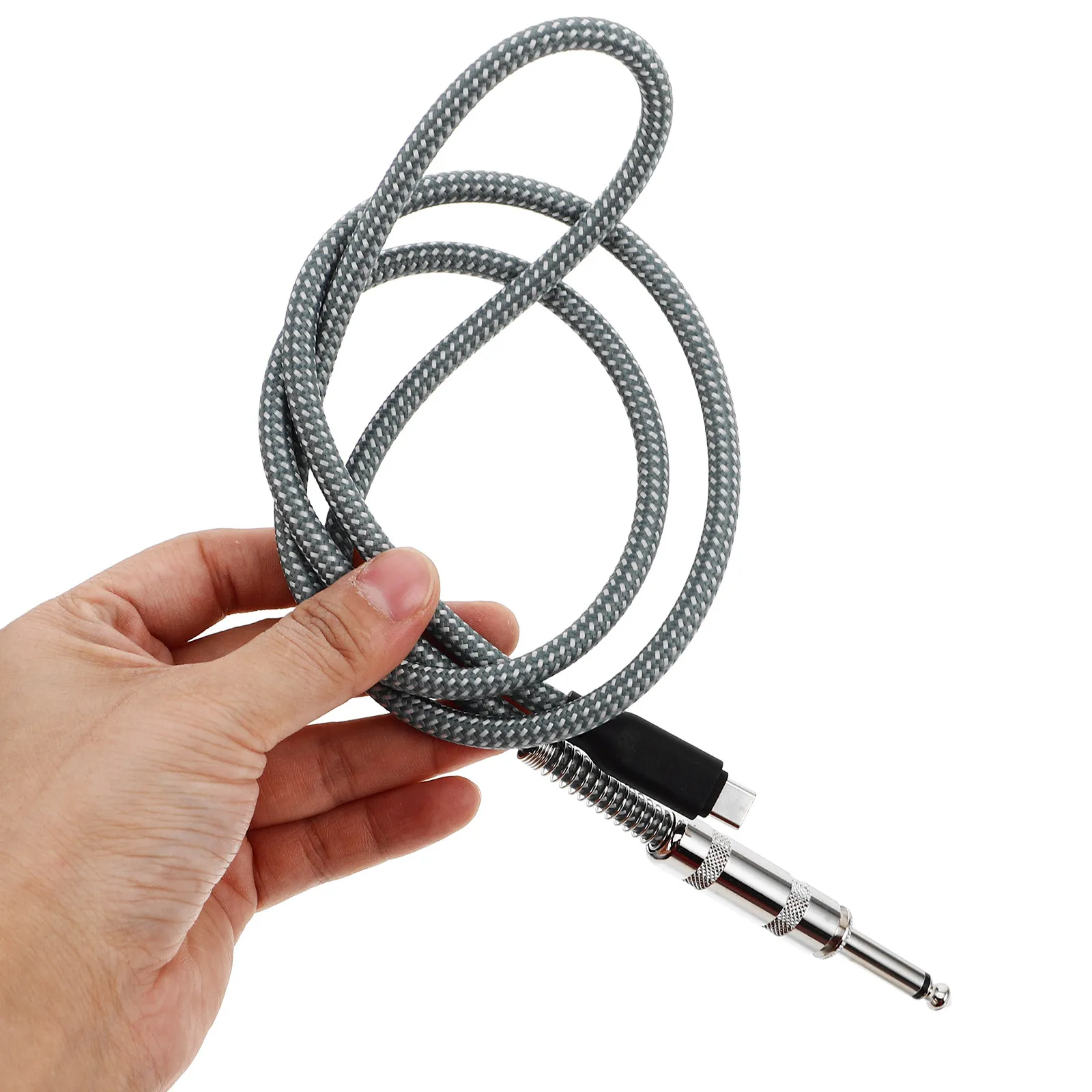6.35mm 남성용 USB-C 남성용 악기 오디오 케이블, 일렉트릭 기타, 베이스, 키보드, 스마트폰, 컴퓨터, 휴대용 기기와 호환 가능