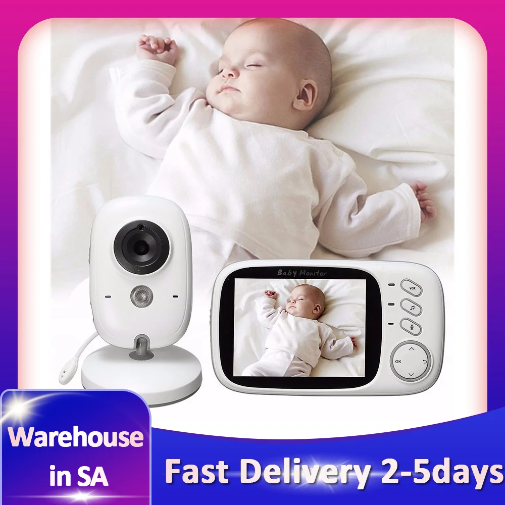 VB603 Video Baby Monitor 2.4G Wireless With 3.2 Inches LCD 2 Way Audio Talk Night Vision Surveillance Security Camera Babysitter 720p baby monitor smart home cry alarm mini surveillance camera with security video surveillance camera pet 24 hour monitoring