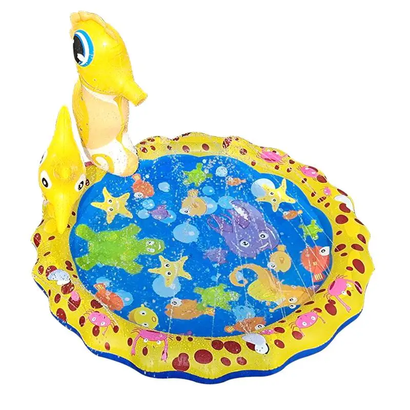 

Water Mat Outdoor Game Toy Sprinkler Pad Play Cooling Mat Summer Pool Games Spray Water Cushion For Lawn Backyard Water Games