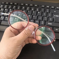 Дания Бренд Титановая оправа для очков Мужчины Женщины Резиновые круглые безвинтовые очки Сверхлегкие очки Дизайнерские оправы ручной работы — изображение 3