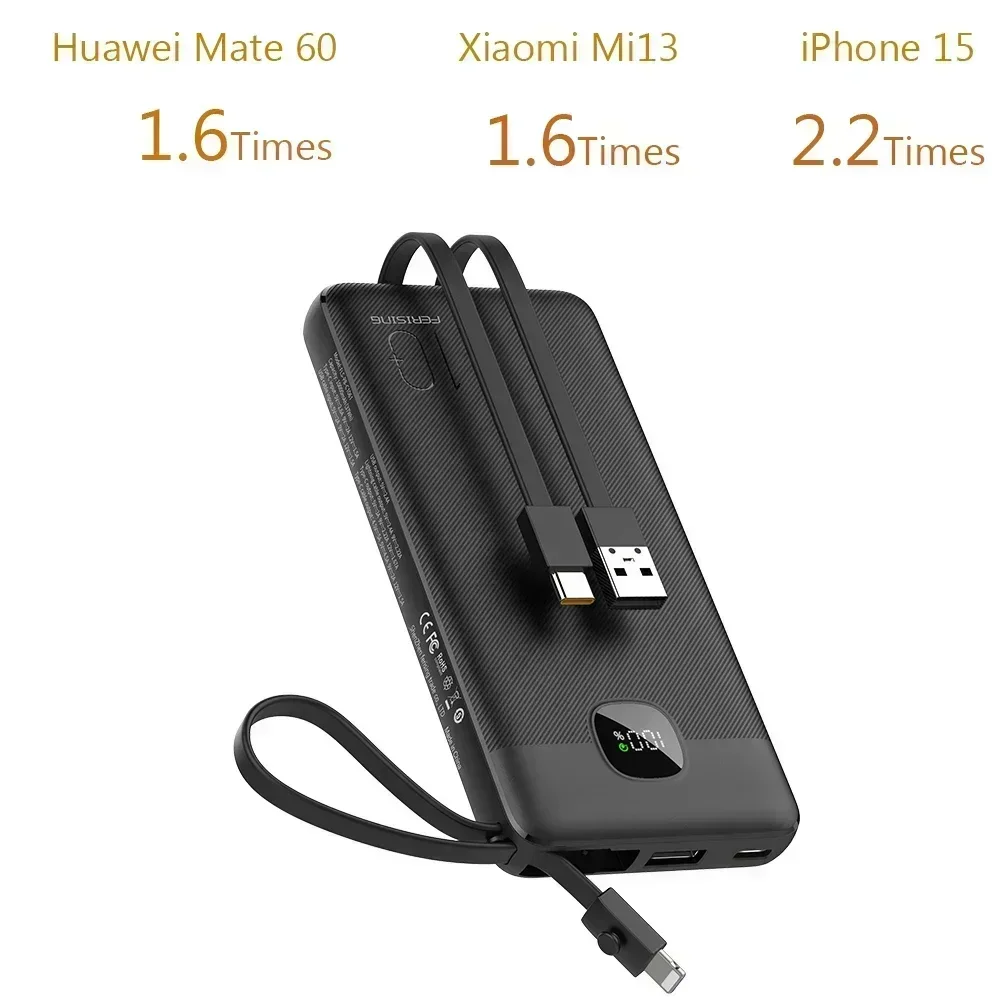 FERISING 22.5W Power Bank 10000mAh Portable Fast Charging Powerbank Type C PD Qucik Charge External Battery Charger For iPhone15 2