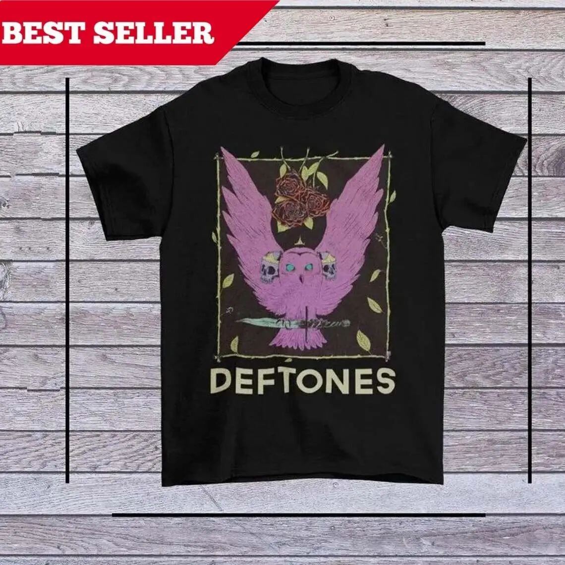 Deftones Diamond Eyes Album T-Shirt Unisex Gufo Viola Da10030