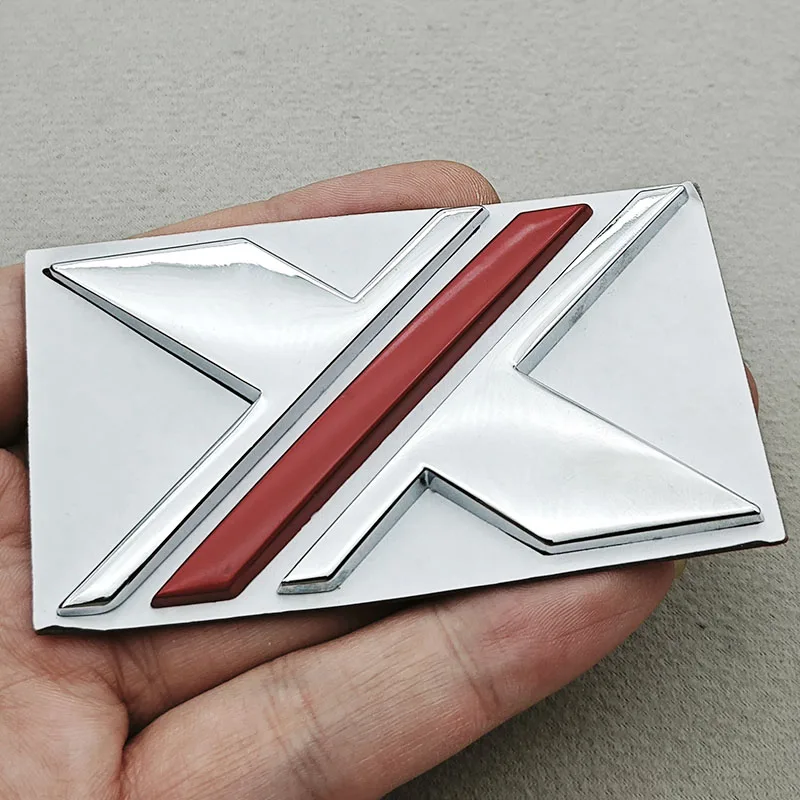 3D Metal Car Sticker Logo X Badge Emblem Decals - Exterior Accessories