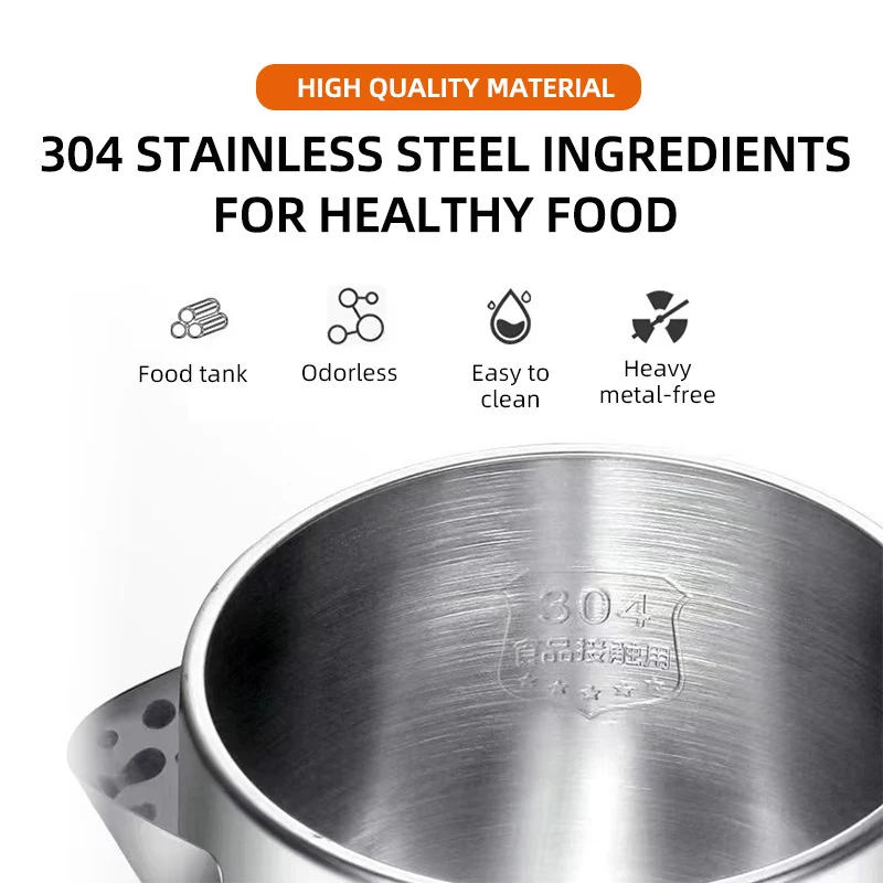 Household 2L Large Capacity Electric Kettle 304 Stainless Steel Double Layer Protection Quick Boiling Water Kettle 5