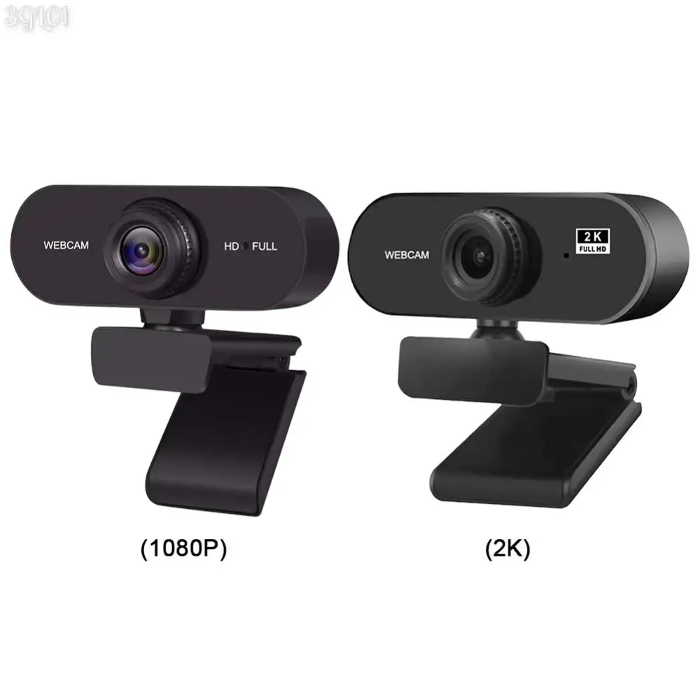 PC Webcam USB HD 1080P/2K Computer Web Camera Plug and Play with Microphone Business Webcam for PC/Laptop Conferencing and Video Calling