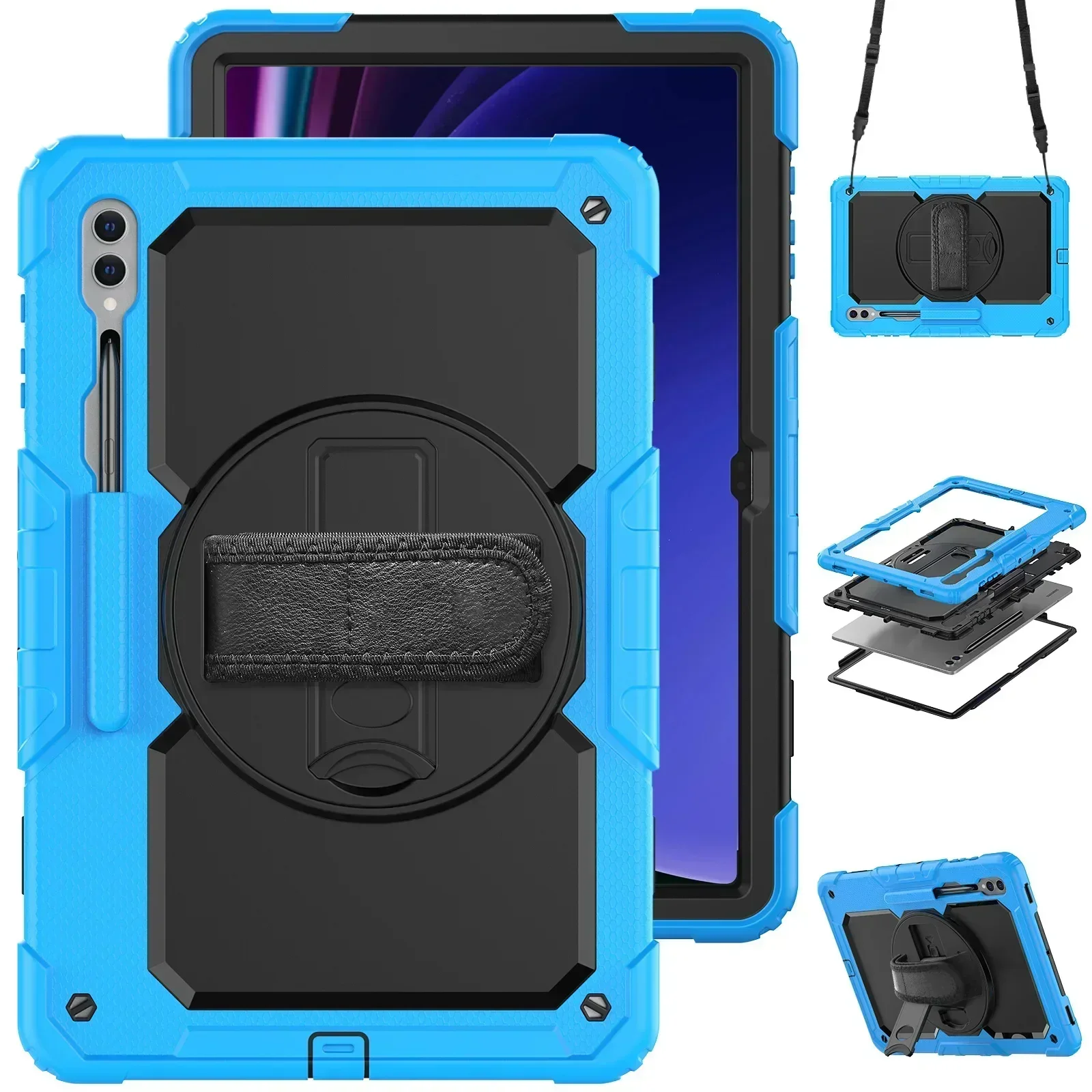 Heavy Duty Shockproof Protective Tablet Case with Screen Protector, 13.1″