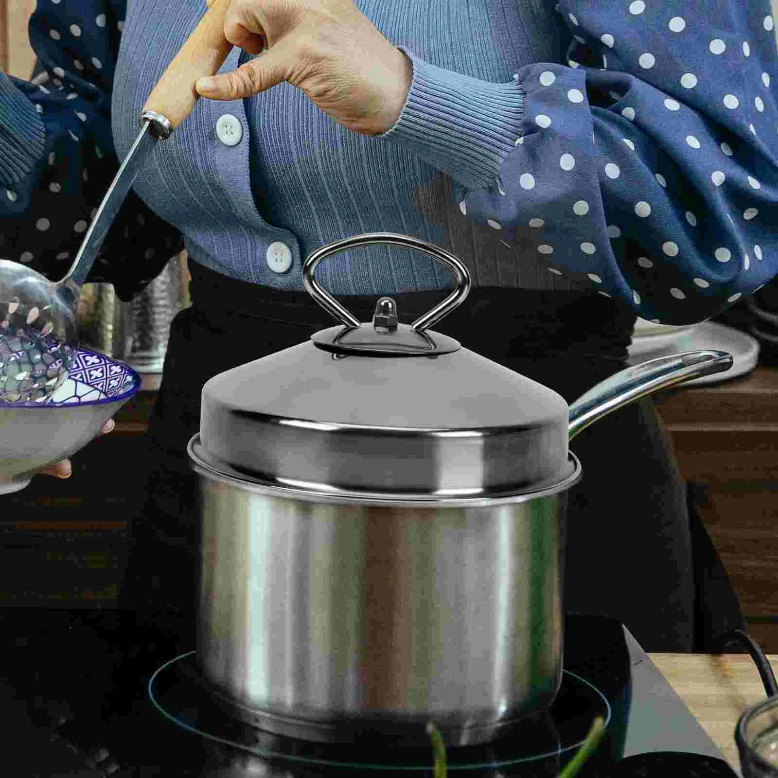 Stainless Steel Steamer Lid Pot Cover Versatile Cookware Parts Kitchen Supply Dome Metal Heat Resistant Non Slip