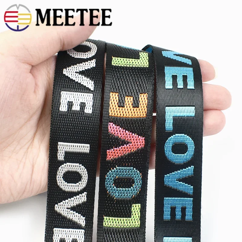 1 Inch Nylon Webbing Black and Red Stripes Webbing Bag Strap Webbing ,woven  Tape Gift for Lover 