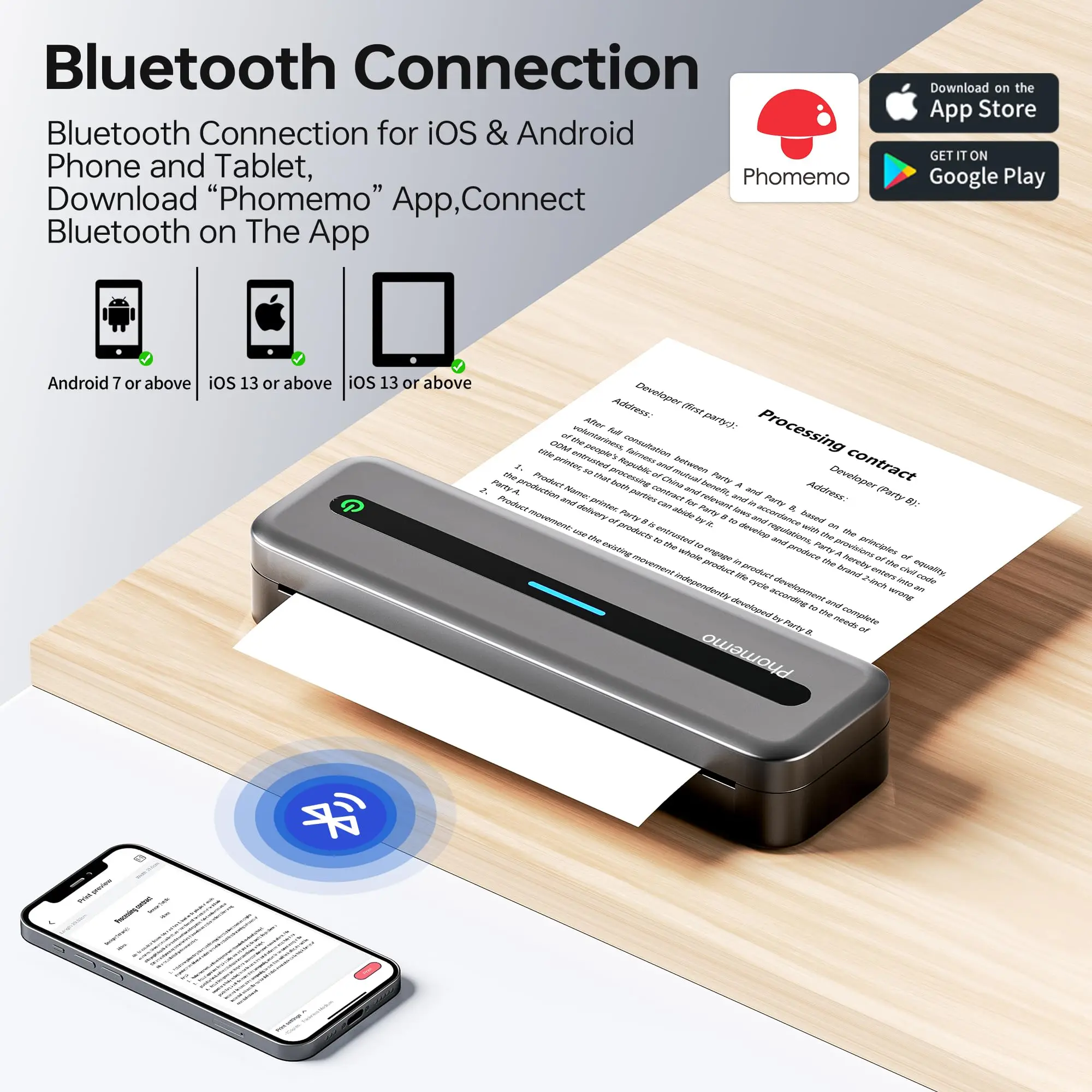 Portable A4 Wireless Inkless Printer 3