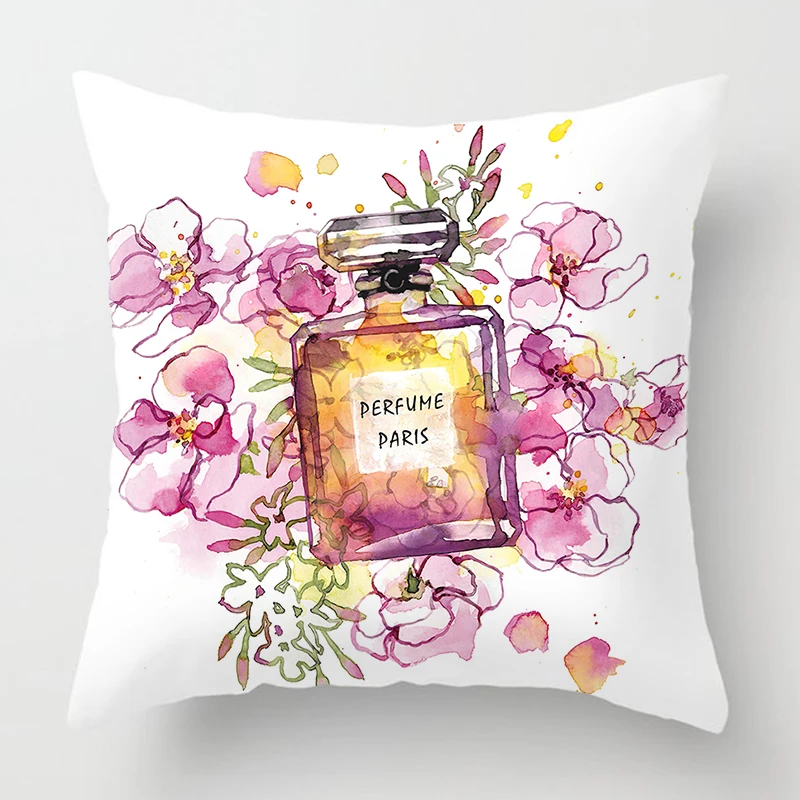 Stupell Industries Black Fashion Flower Drip Glam Brand Perfume Design by  Amanda Greenwood Throw Pillow 