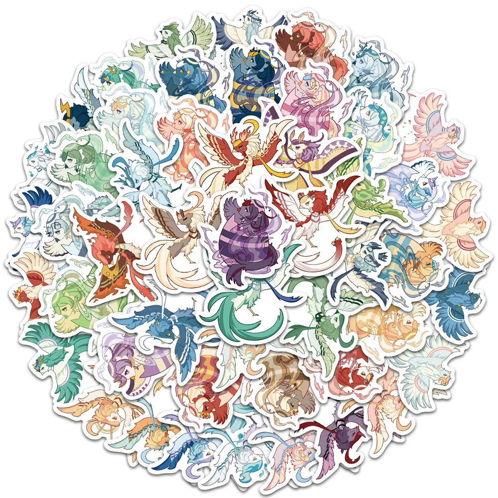

10/30/50PCS Colorful Phoenix King of Birds Graffiti Waterproof Sticker Cartoon Creative Refrigerator Skateboard Guitar Wholesale