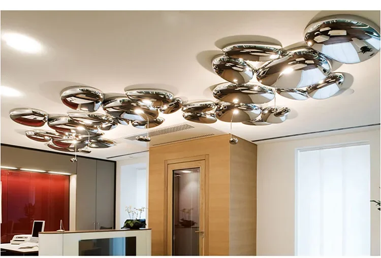 Description Picture 5 of itemCreative Nordic Design Pendant Light Sliver Suspension Lighting Luxur Metal Mercury Ceiling Lamp Art Deco Lamp Home Lustres