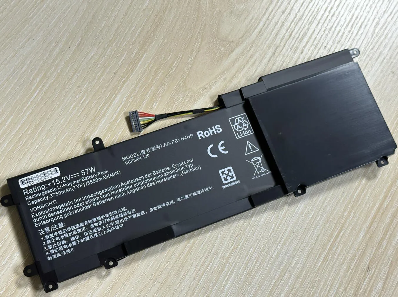 Bateria para Samsung Aa-pbvn4np Ba4300361a Ativ Livro Np670z5e Np670z5e-x01 Np670z5e-x01br Np670z5e-x01ru Np670z5e-xd2 15.2v - Imagem 3