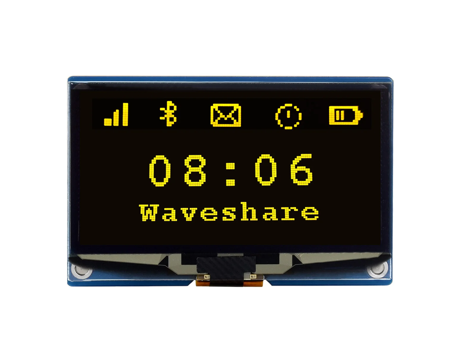 Waveshare 2.42인치 OLED 디스플레이 모듈, 128×64 해상도, SPI/I2C 통신, 내장 SSD1309 드라이버 칩