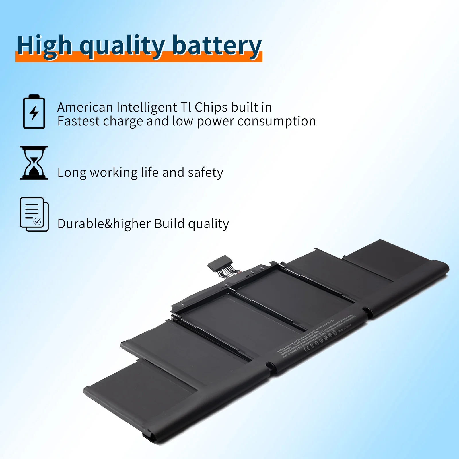 BVBH  A1417 Laptop Battery for Apple A1398 (2012 Early-2013 Version) for MacBook Retina Pro 15