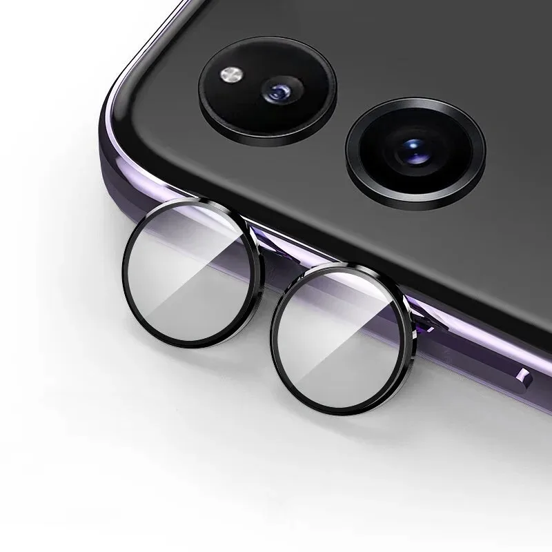 Premium Tempered Glass Camera Lens Protector with Metal Frame