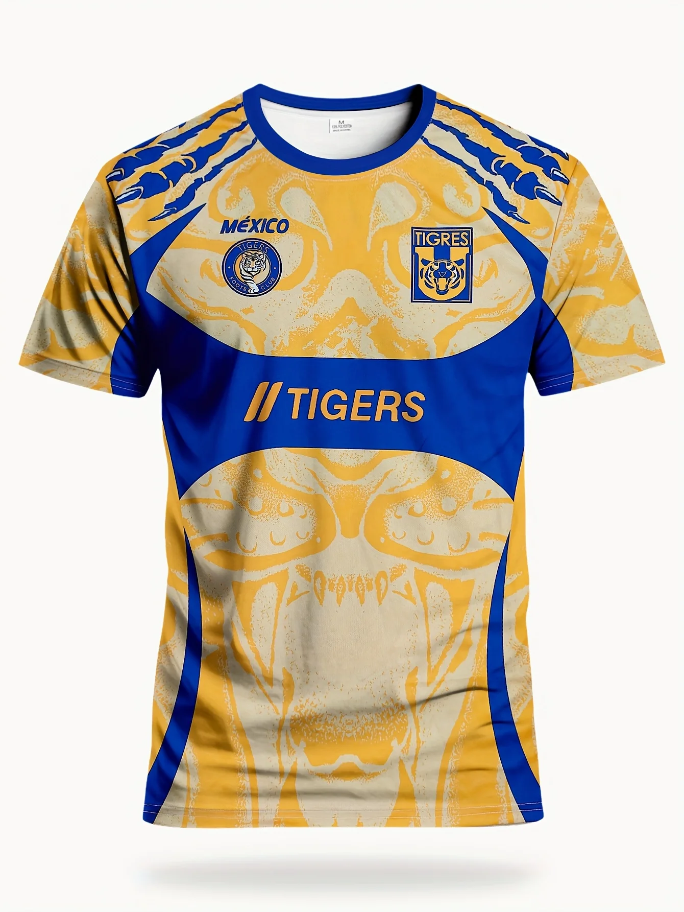 Los Angeles Tigers Men's Football Jersey & Mexico Crew Neck Comfort Sweatshirt with Tiger Graphic Print for Mexico Game