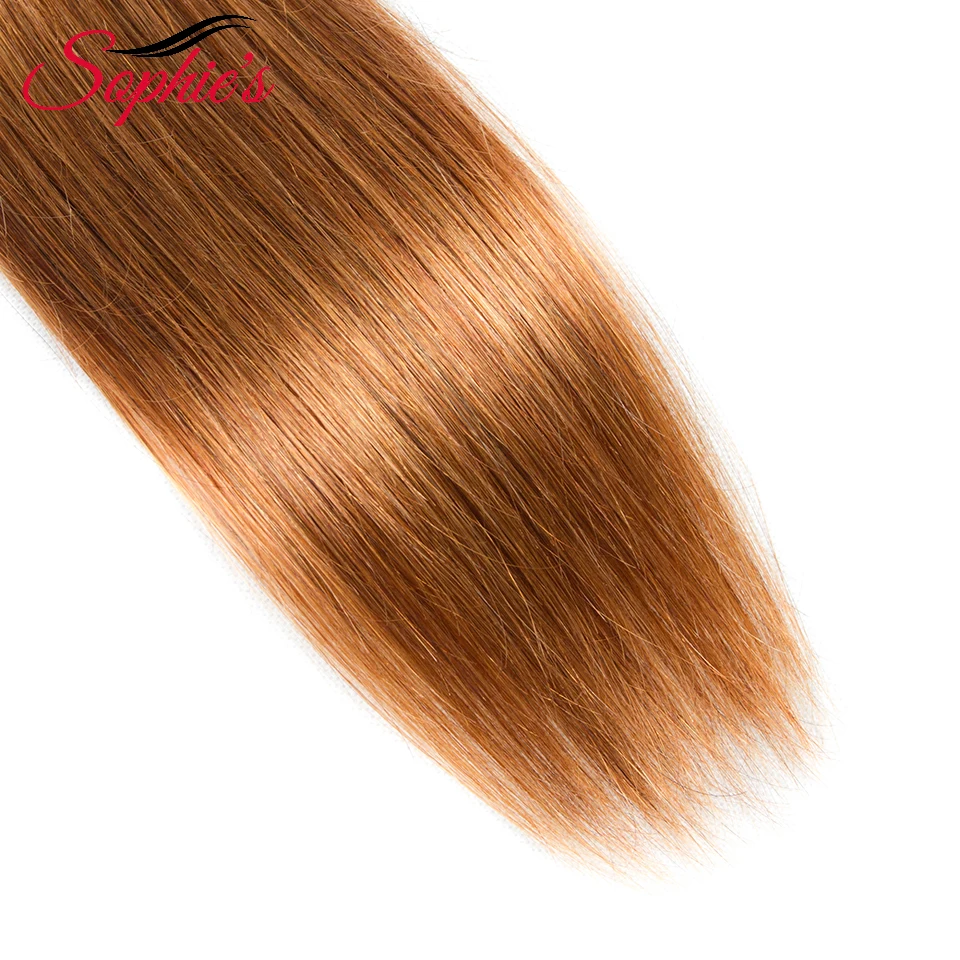 Sophie's Pre-colored Ombre Bundles T1B/30 Color 1 Bundles Hair Peruvian Human Hair Non-Remy Straight Extensions