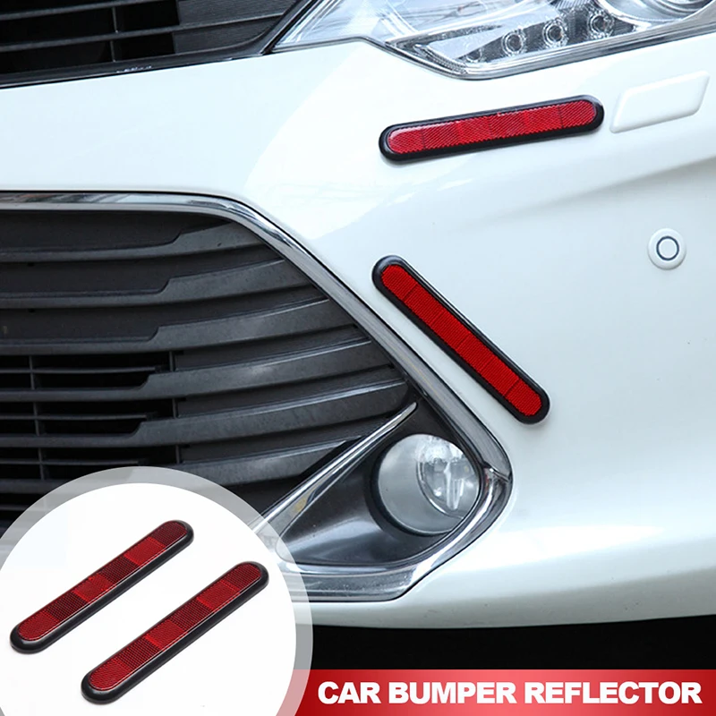 

2pcs Reflective Car Bumper Reflector Motorcycle Front Fork Reflector Sticker Warning Reflectorized Sign Motorcycle Car Decoratio