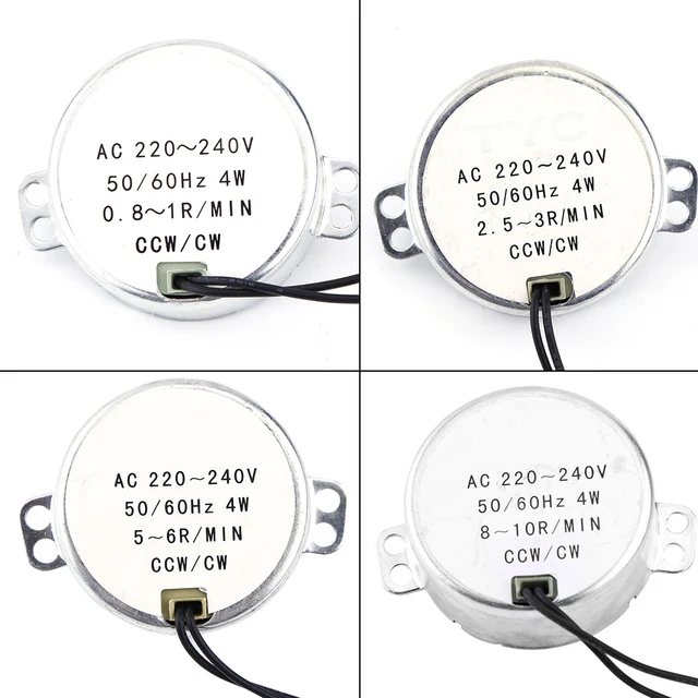 Motore Sincrono AC 220-240V 4W - Motoriduttore 2.5-3RPM, Per Ventilatori E Meccanismi - Foto 5