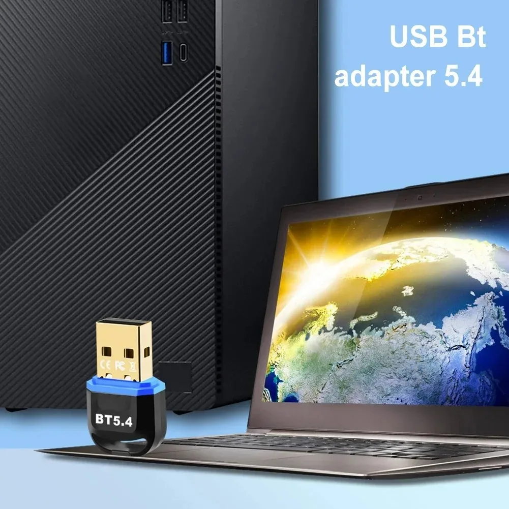Bluetooth Adapter for PC USB Bluetooth 5.4 5.3 Dongle Bluetooth Receiver for Speaker Wireless Mouse Keyboard Audio Transmitter