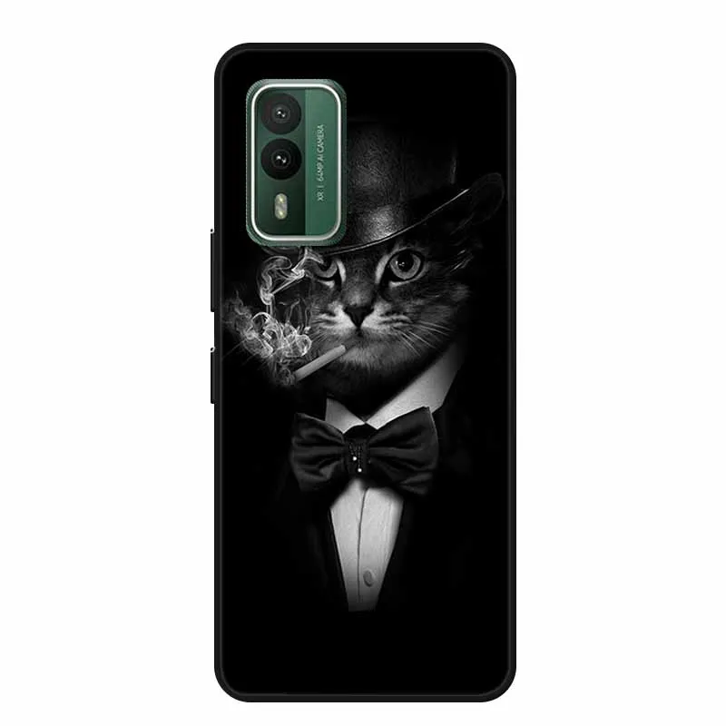 Popular Black Silicone Soft Back Cover Case - Stylish Picture Design