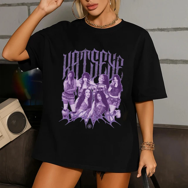 Hot Katseye Funny Print T-shirt Women Men Casual Graphic Tees Tops Unisex O-neck Short Sleeve T Shirt Gothic Y2k Tshirt Clothes 3