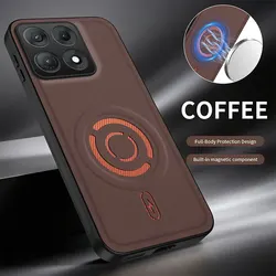 Luxury Business Fabric Magnetic Case with Shockproof Protection - Edge 70 Fusion Plus (Dark Brown)