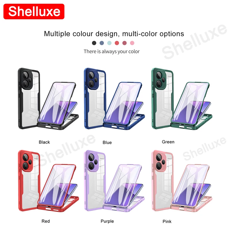 Transparent 360° Full Body Silicone Protector Case - Premium Double-Sided Cover
