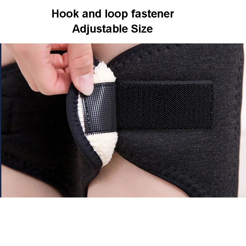 Warm Kneepads Winter Thicken Fluff Soft Knee Warmer Cycling Elderly Joint Cold-proof Leg Sleeves Adjustable Size Men Women Gift