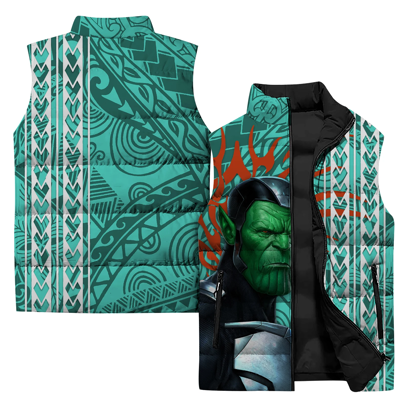 thumbnail image 1 of Chaleco de invierno para hombre, chaqueta holgada y cálida, ropa gótica, chaqueta con estampado de monstruo genial, chaquetas para hombre, chalecos de calle Harajuku, 1 of 5