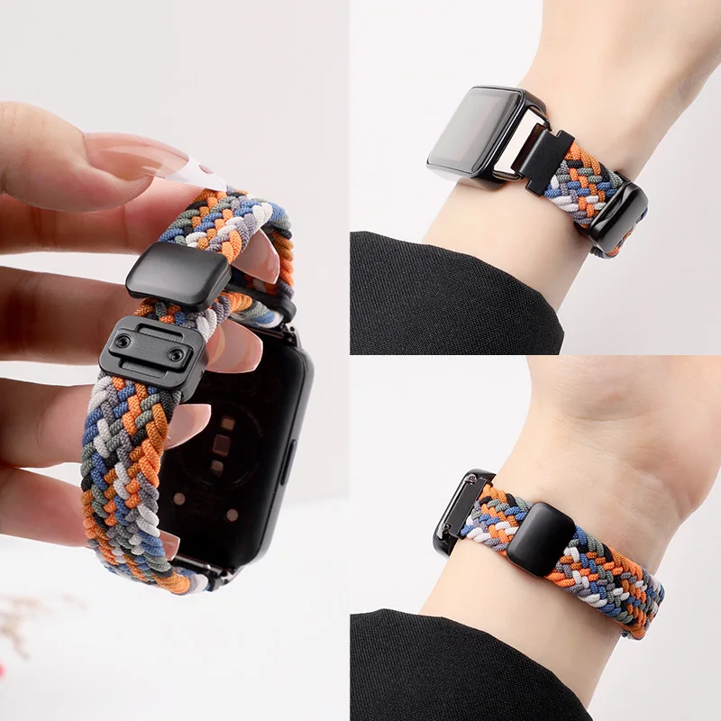 Enhanced Title: Sports Magnetic Nylon Bracelet with Protective PC Case Cover