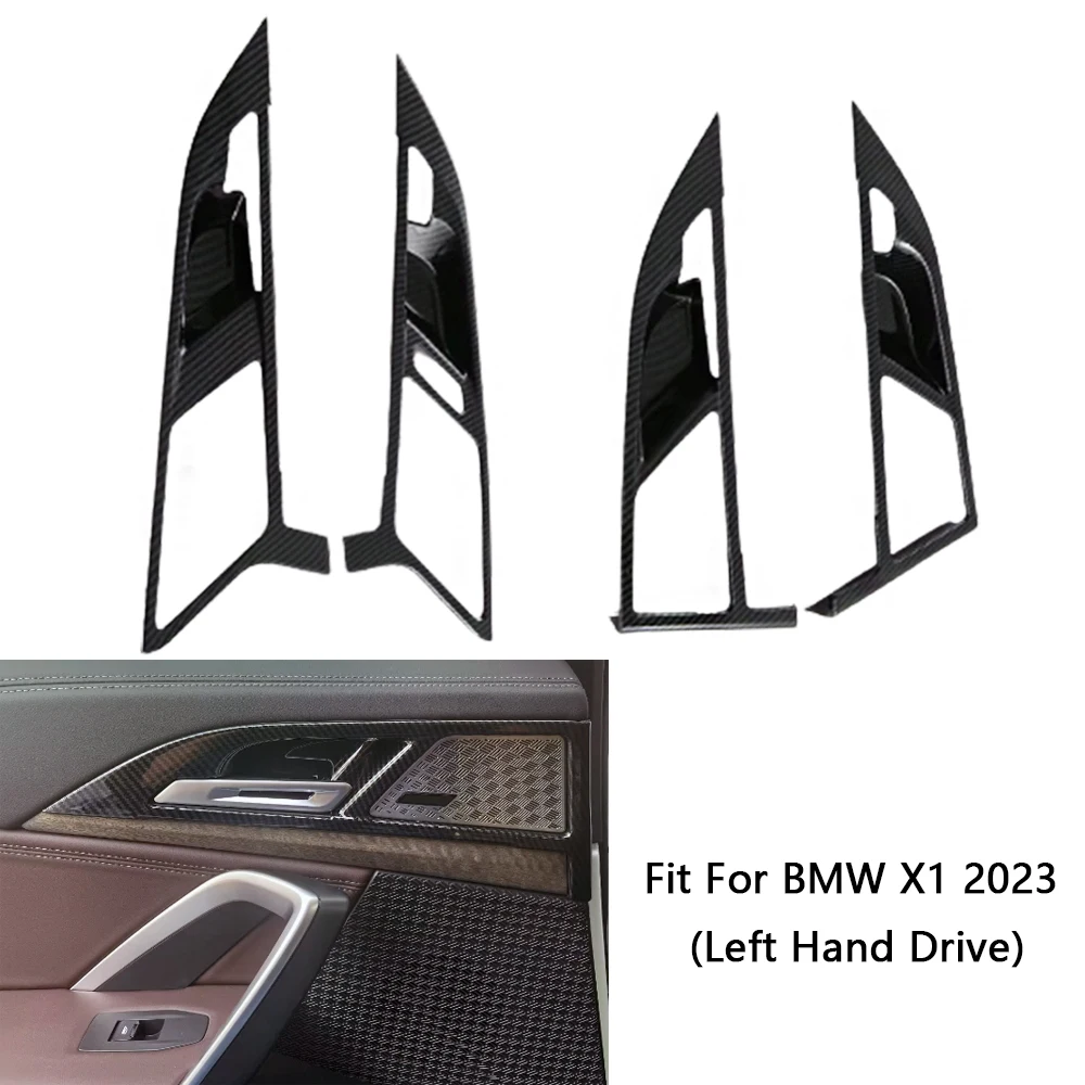 

Carbon Fiber Pattern Car Stickers Gear Shift Panel Cover Interior Trim For BMW X1 2023 ABS Carbon Fiber Style Accessories