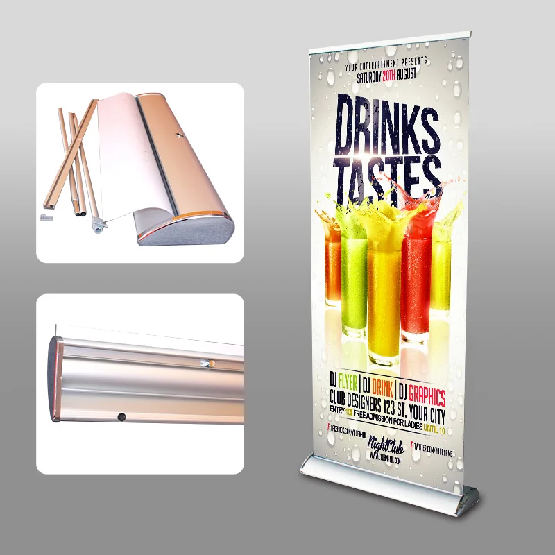 Retractable Roll Up Banner 33"x80" Display FREE SHIPPING 